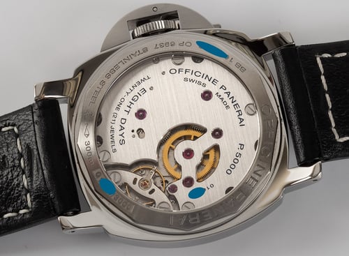 Caseback of Luminor Base 8 Days