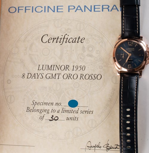Paper shot of Luminor 1950 GMT 8 Days 'Pijnenburg' Limited Edition