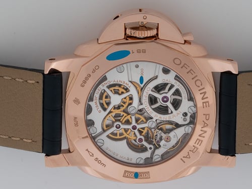 Caseback of Luminor 1950 GMT 8 Days 'Pijnenburg' Limited Edition