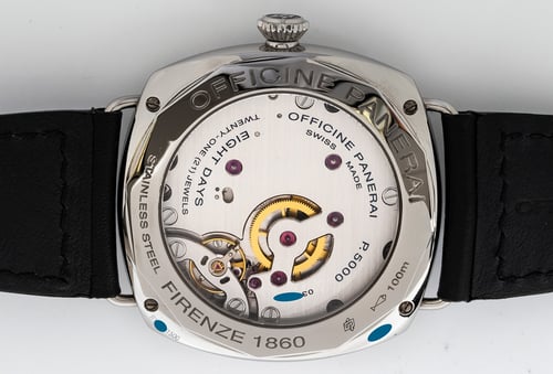 Caseback of Radiomir Black Seal 8 Days