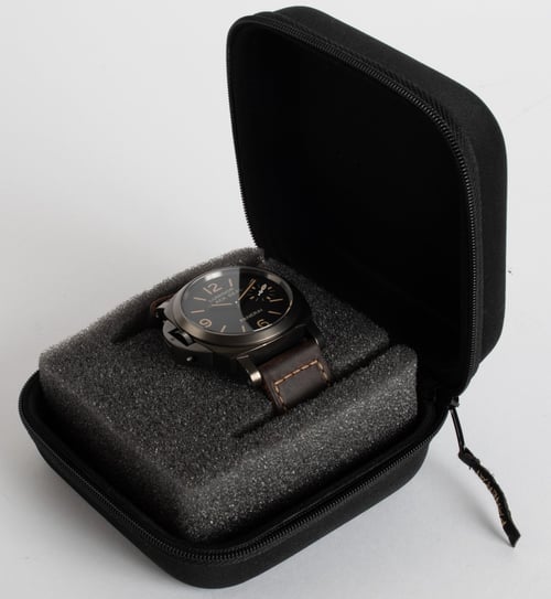 Box / Paper shot of Luminor Black Seal Left-Handed 'Destro' 8 Days