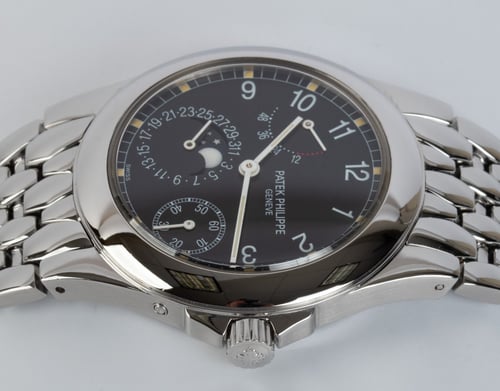Crown Side Shot of Neptune Moonphase Power Reserve