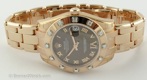Front View of Datejust Pearlmaster 34