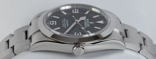 Crown Side Shot of Explorer 39MM 'Full Lume'