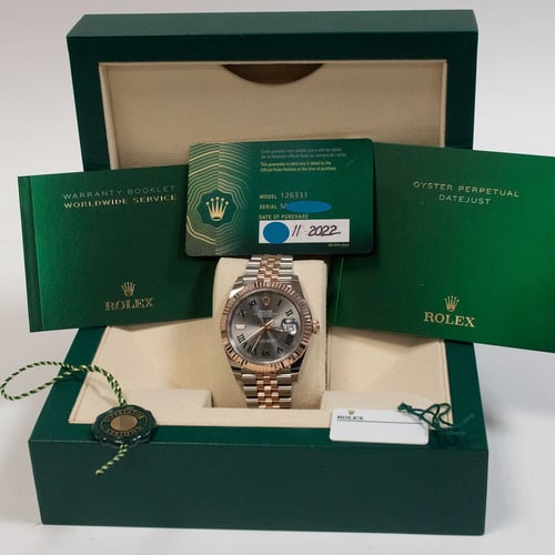 View in Box of Datejust 41 'Wimbledon'