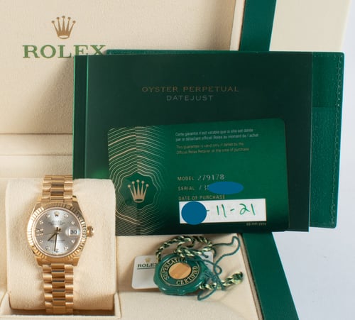 View in Box of Ladies Datejust President 28