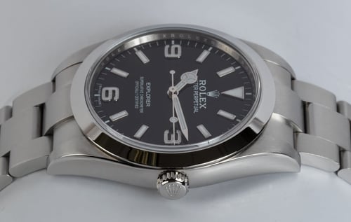 Crown Side Shot of Explorer 39MM 'Full Lume'