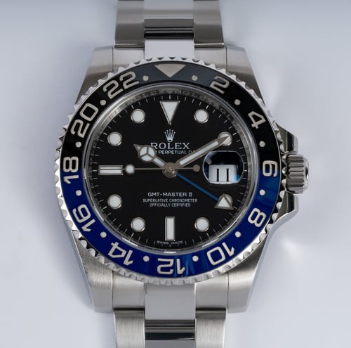 Front Shot  of GMT-Master II BLNR 'Batman'