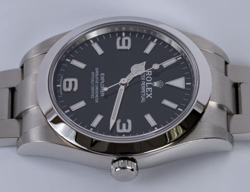 Crown Side Shot of Explorer 39MM 'MK2' 'Full Lume'