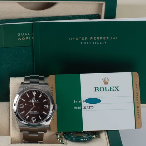 View in Box of Explorer 39MM 'MK2' 'Full Lume'