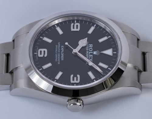 Crown Side Shot of Explorer 39MM 'Full Lume'