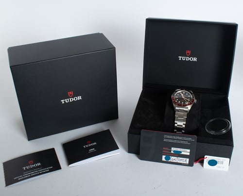 Box / Paper shot of Black Bay 58 GMT