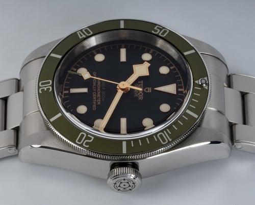 Crown Side Shot of Heritage Black Bay Harrods