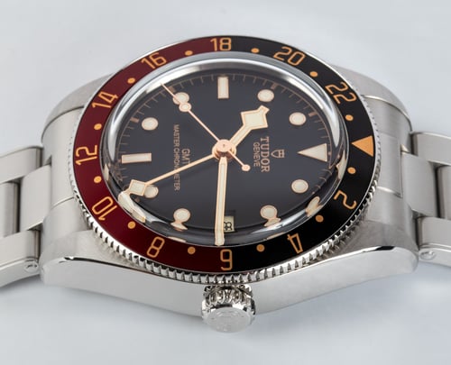 Crown Side Shot of Black Bay 58 GMT