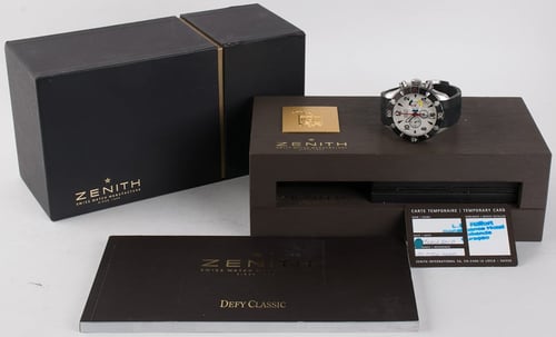 Box / Paper shot of Defy Classic Chronograph