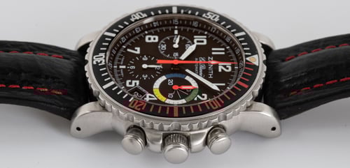 Crown Side Shot of Rainbow El Primero Chronograph