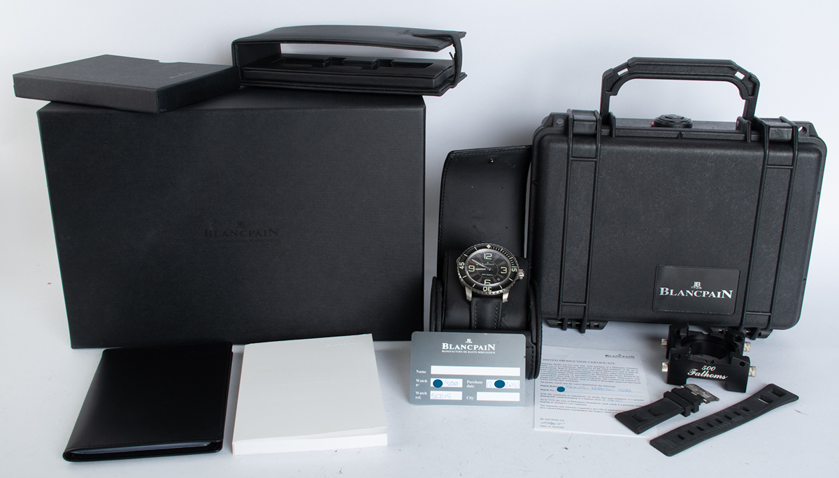 Boîte De Montre Blancpain Fifty Fathoms – Boîte De Voyage En Carton Noir, Neuf Sans étiquette