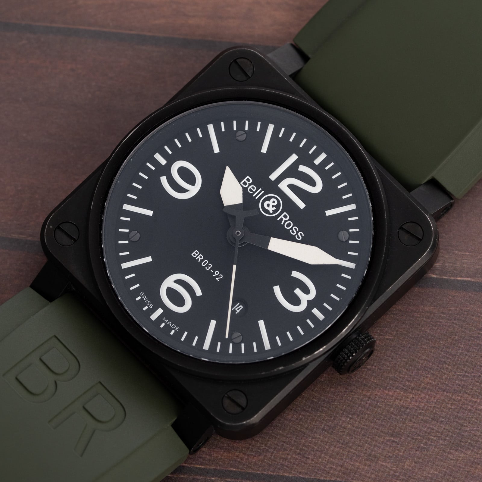 Bell Ross BR 03-92 Carbon BR03-92-PVD - 2008 Black Dial, Black