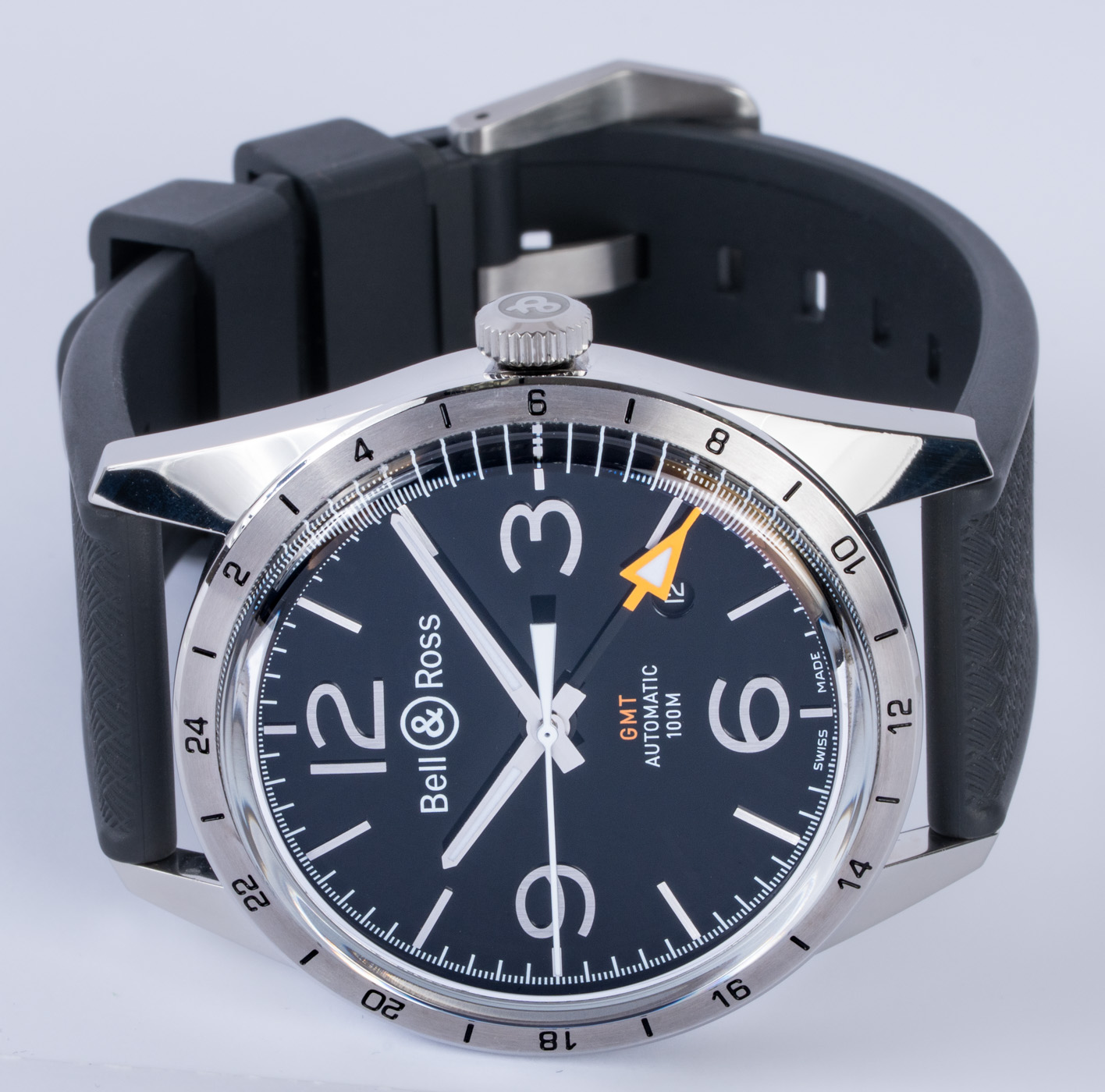 Bell Ross BR 123 GMT 24H BRV123-BL-GMT - Black Dial, Steel, 42mm