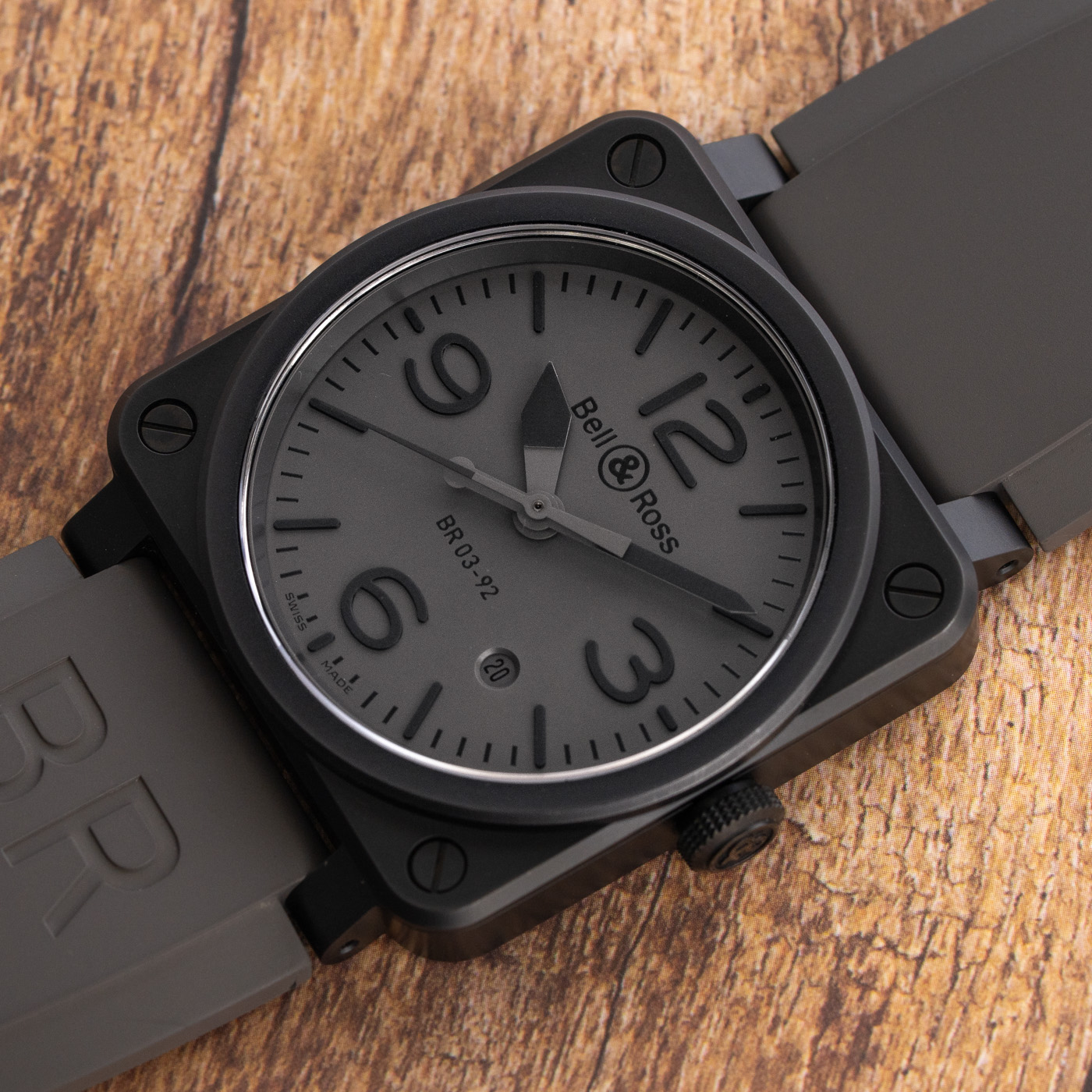 【最終値下】Bell & Ross BR03-92 COMMANDO-CE 美品 Bell Ross BR 03-92 Commando Ceramic BR03-92-COMMANDO-CE - Gray
