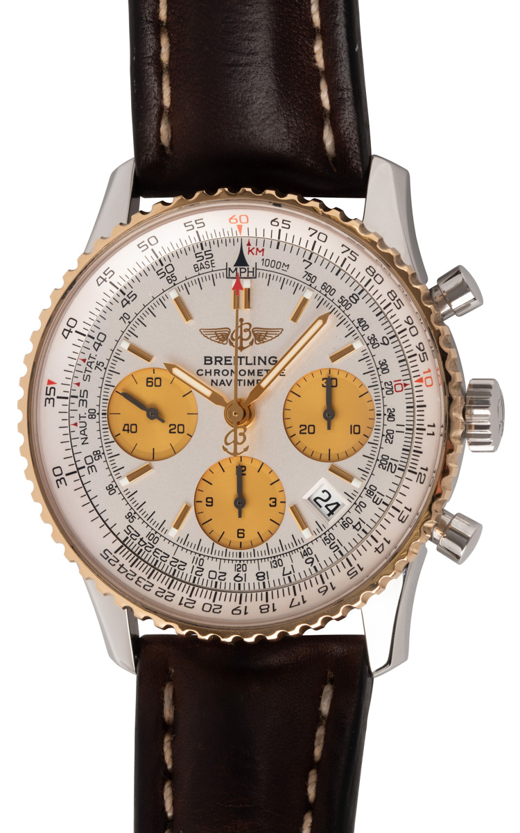 breitling navitimer gold bezel