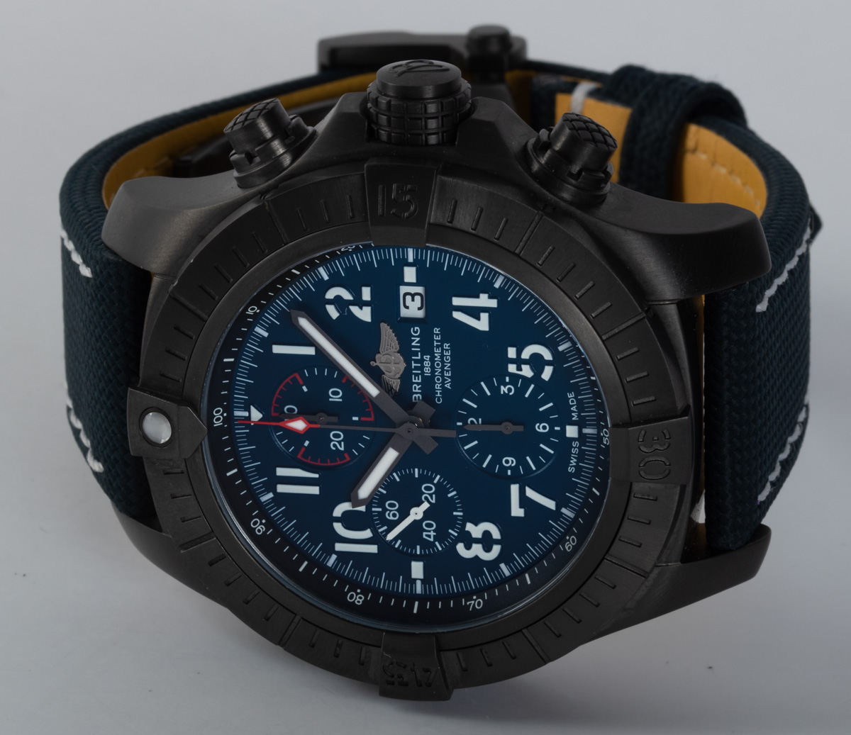 Front of Breitling - Super Avenger Chronograph 48 Night Mission