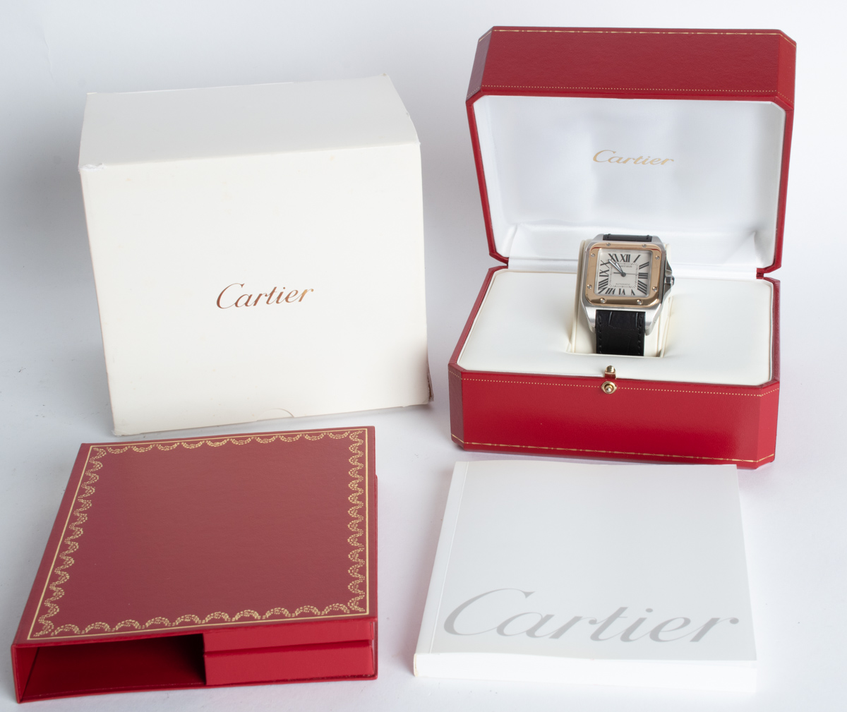 Cartier - Santos 100 XL : W20072X7 : SOLD OUT : silver opaline