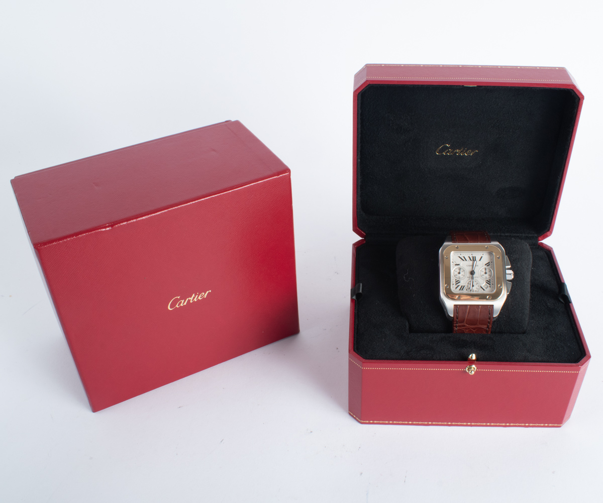 Cartier Santos 100 XL Chrono W20091X7 - SOLD OUT - Silver Dial