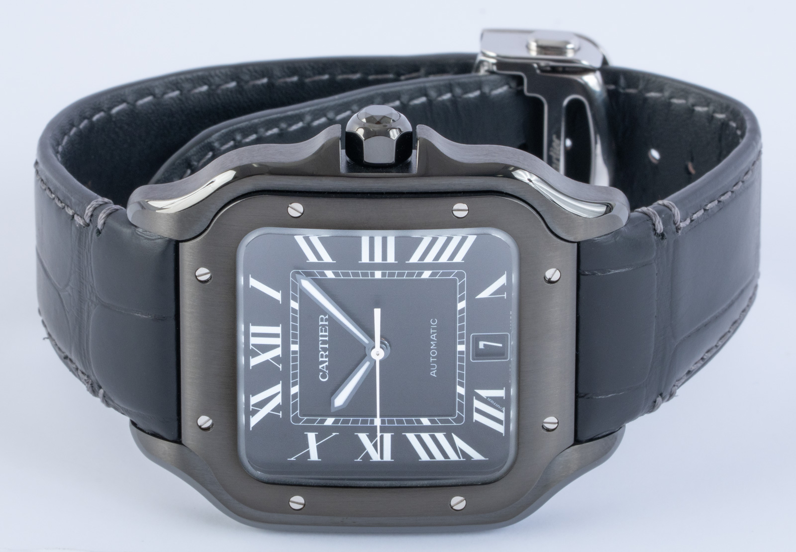 Cartier Santos Large CRWSSA0039 - 2026 Black Dial, ADLC and Steel