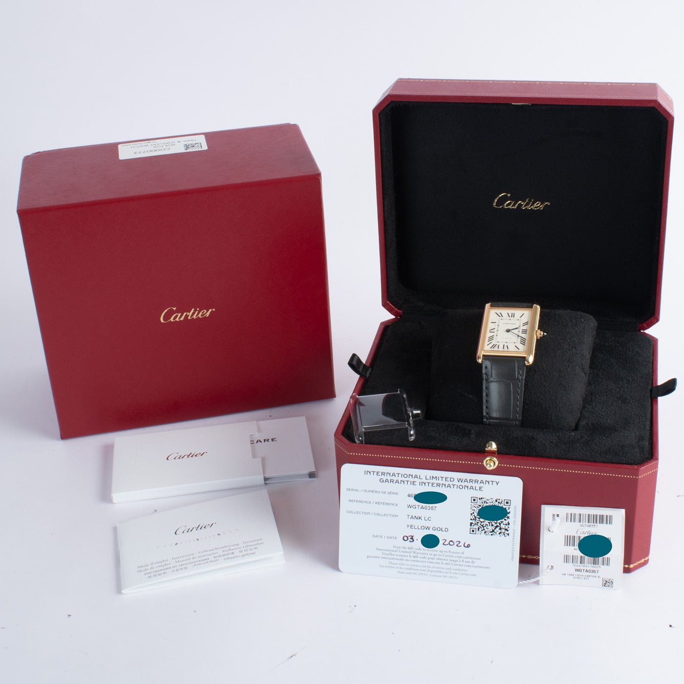 Cartier Tank Louis Cartier WGTA0357 - 2026 Silver Dial, 18k yellow