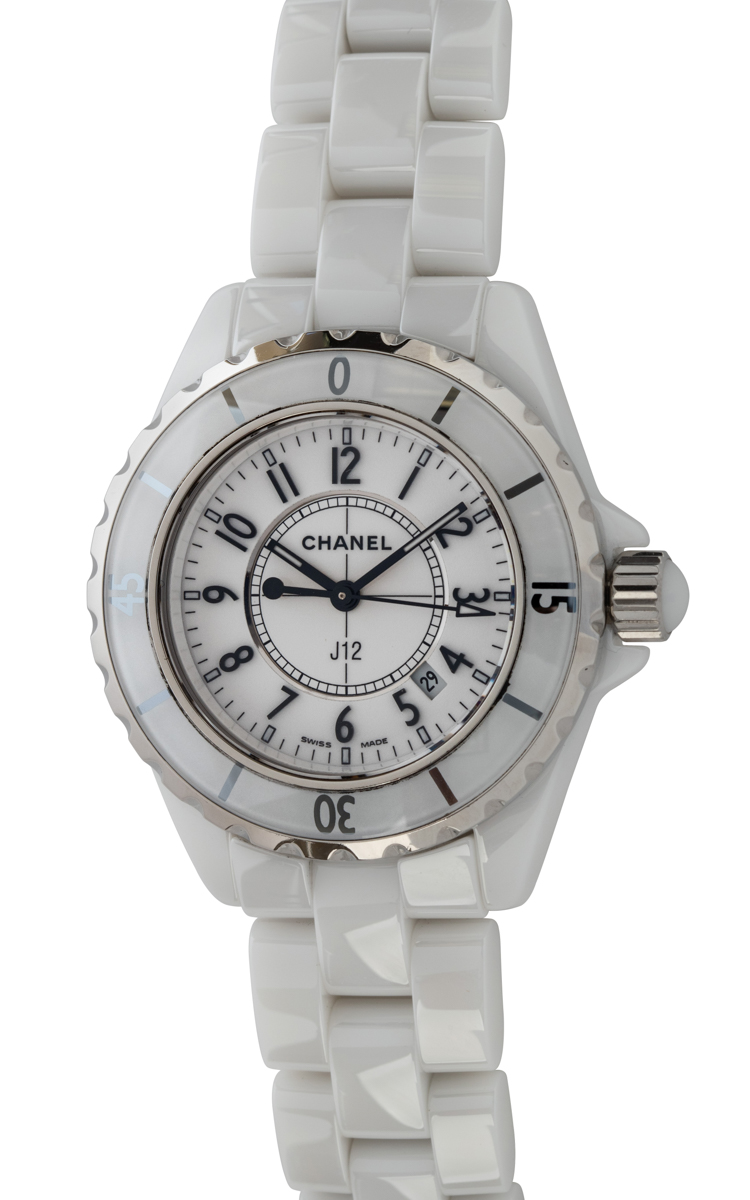 Chanel J12 Quartz Watch - 33mm White Ceramic And Steel Case - White Mother  Of Pearl Diamond Dial - White Ceramic Bracelet - H5698