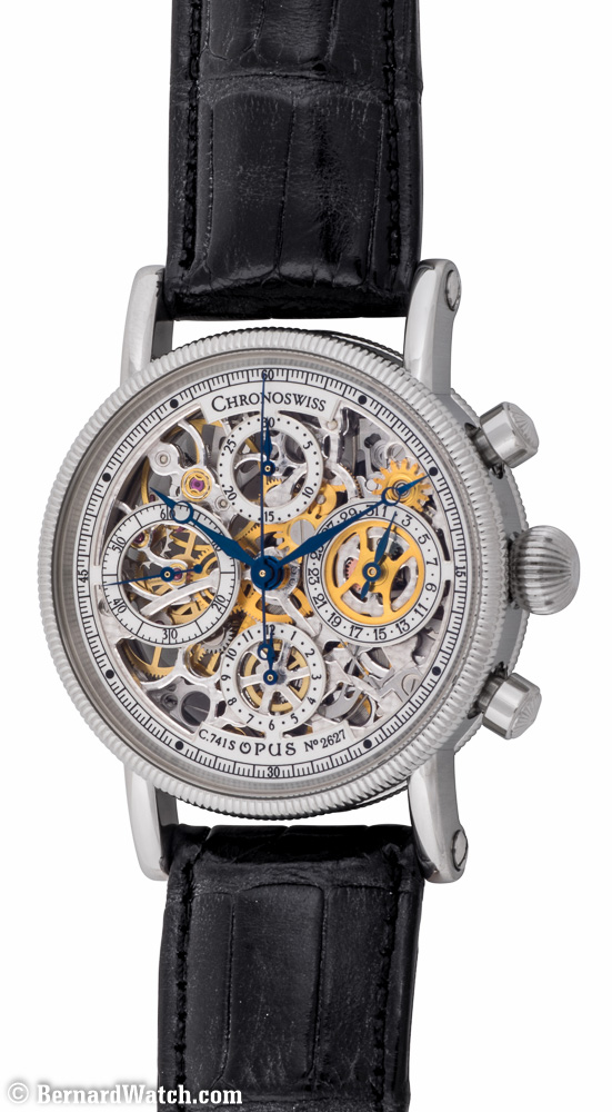 chronograph skeleton watch