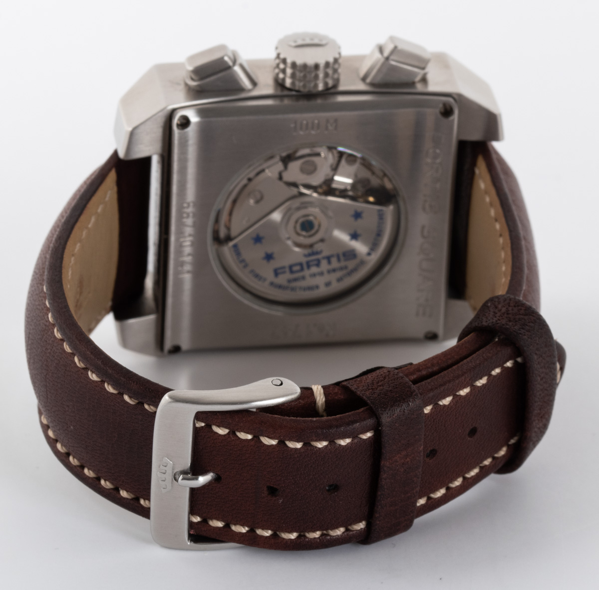 Rear of Fortis - Square Chronograph