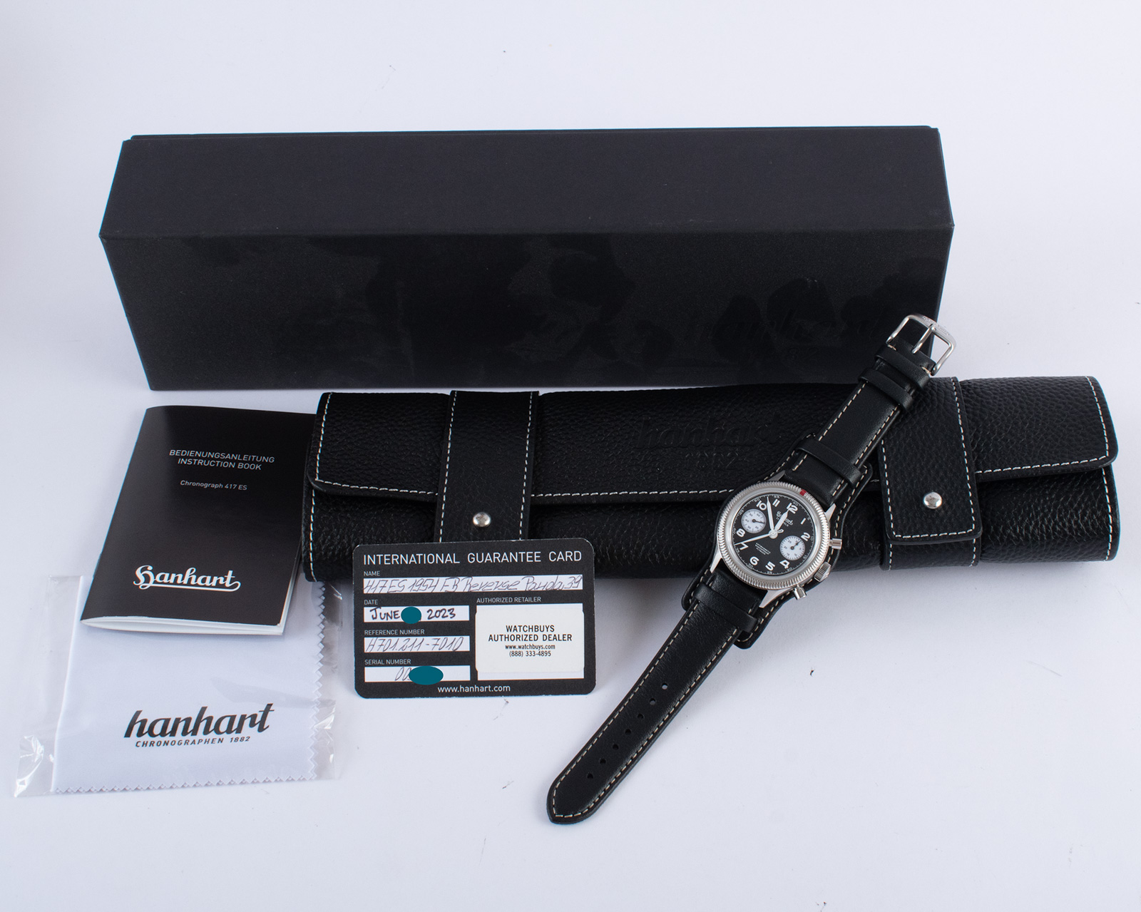 Hanhart 417 ES 1954 Reverse Panda Flyback : H701.211-7010
