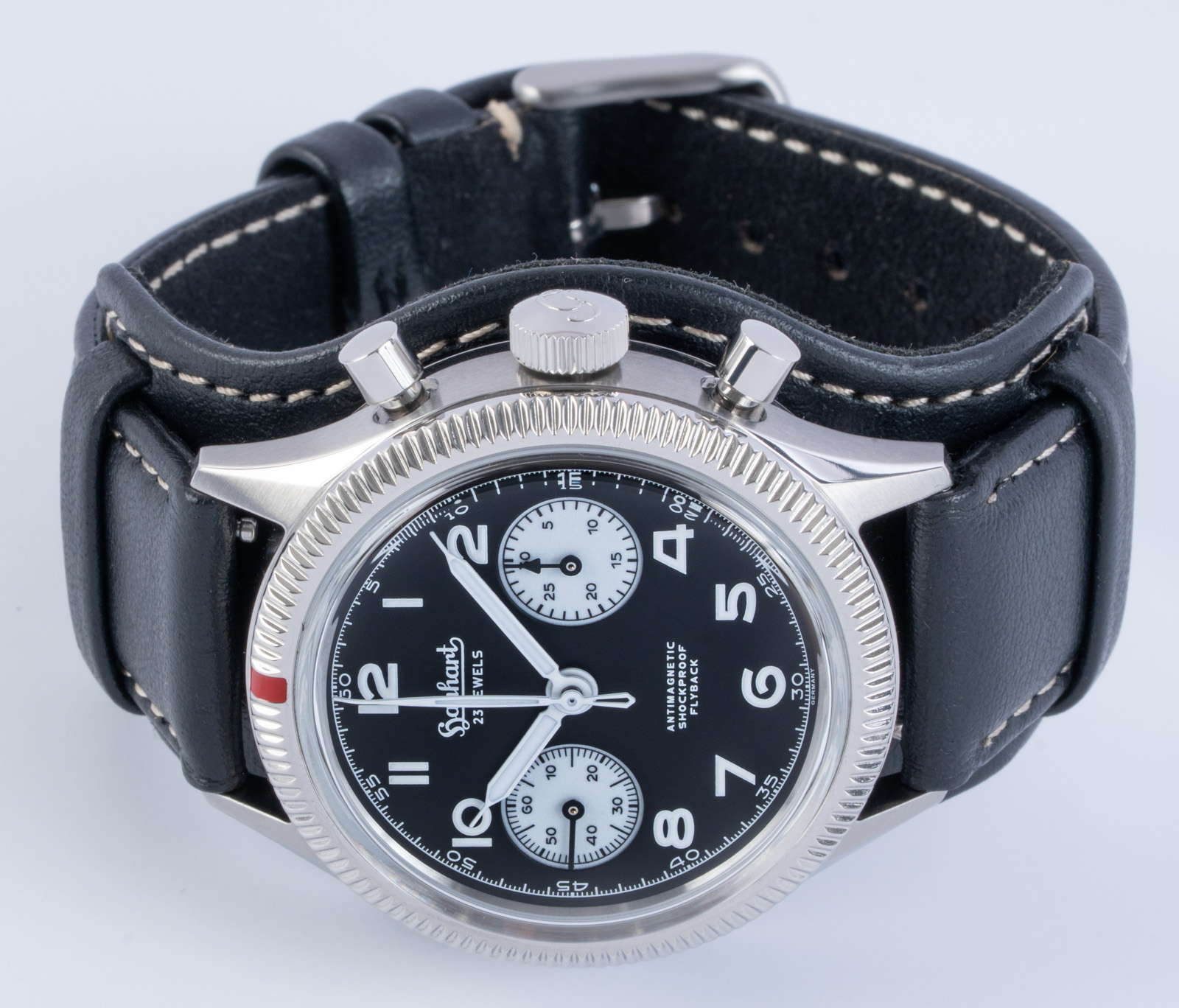 Hanhart 417 ES 1954 Reverse Panda Flyback : H701.211-7010