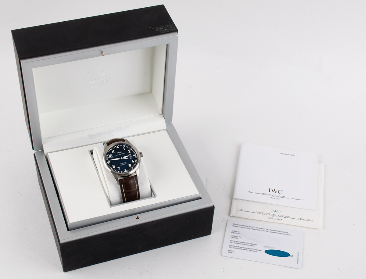 IWC - Mark XVII : IW326501 : SOLD OUT : black dial on nice Hirsch