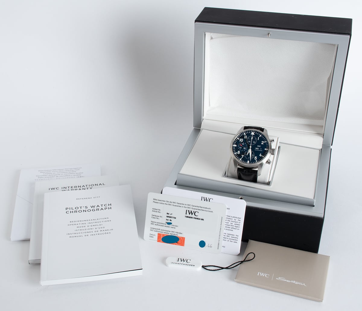 IWC - Pilot's Chronograph : IW377709 : SOLD OUT : black dial on