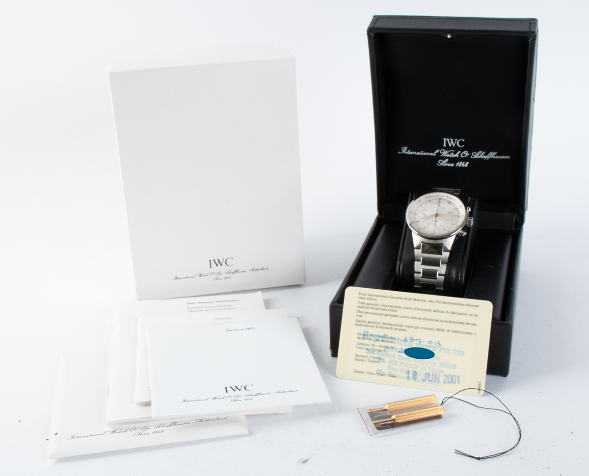 IWC - GST Chronograph : IW370713 : SOLD OUT : silver dial on