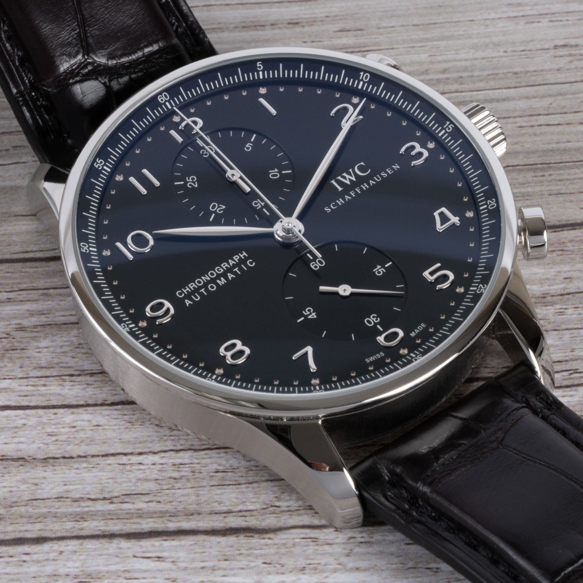 IWC Portugieser Chronograph IW371447 - Black Dial, Steel, 41mm