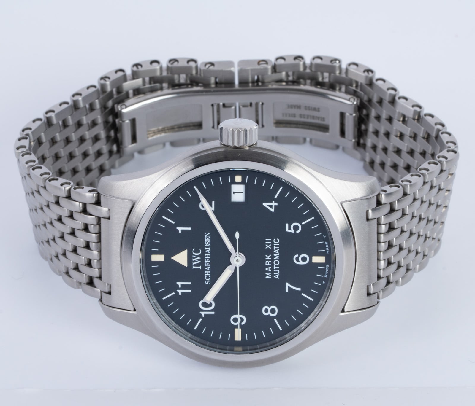 IWC Mark XII IW324102 - 1990 Black Dial, Steel, 36mm, Full Set