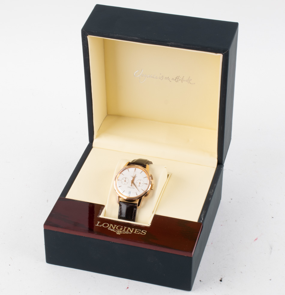 Longines Flagship Chronograph L4.756.8 - SOLD OUT - Silver Dial