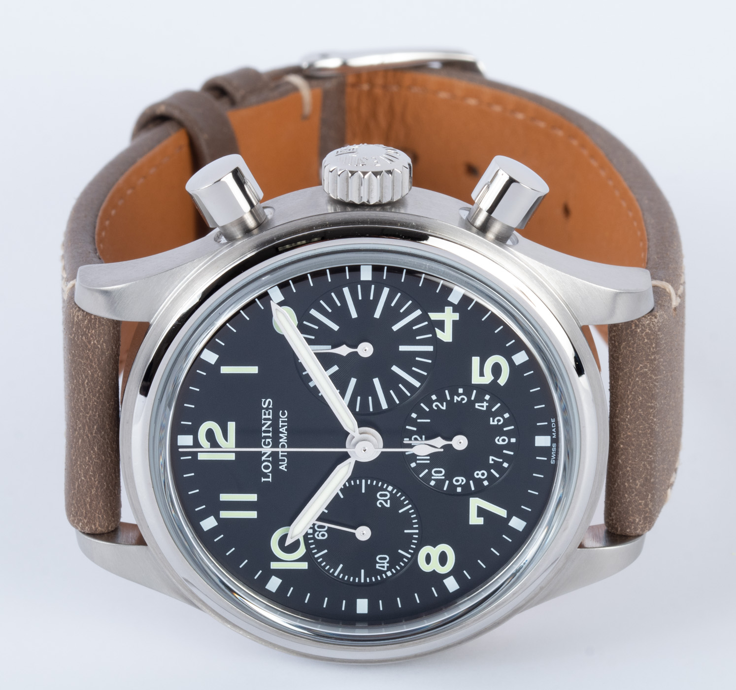 Longines Avigation BigEye L2.816.4.53.2 - Black Dial, Steel, 41mm