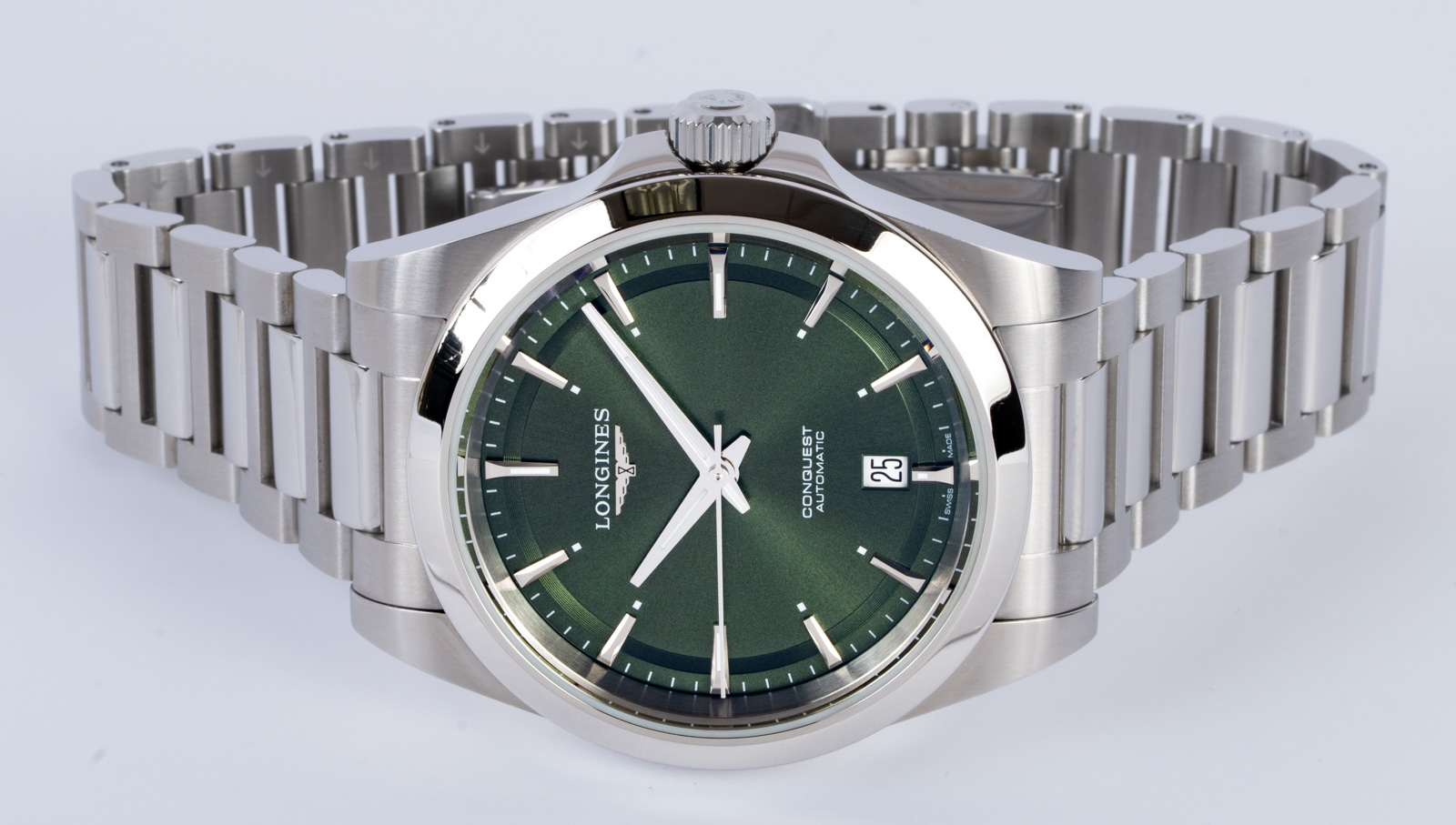 Longines Conquest 38 L3.720.4.02.6 - 2025 Green Dial, Steel, Full