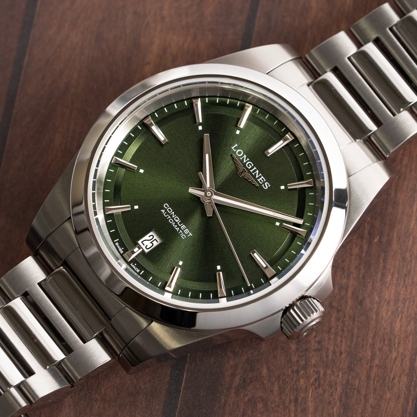 Longines Conquest 38 L3.720.4.02.6 - 2025 Green Dial, Steel, Full