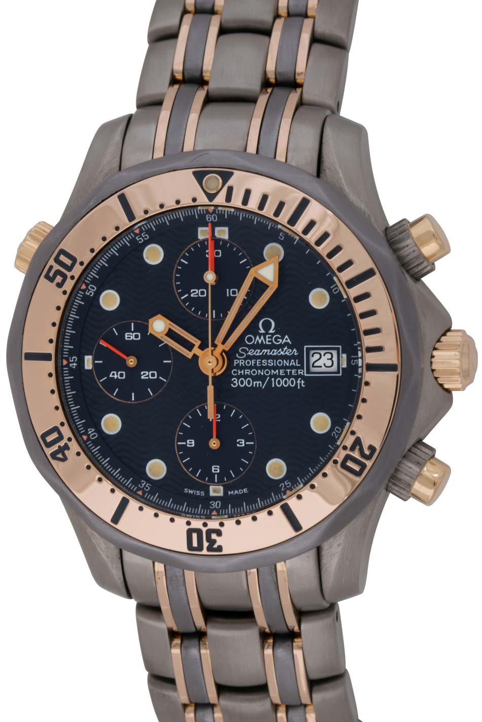 omega seamaster titanium gold