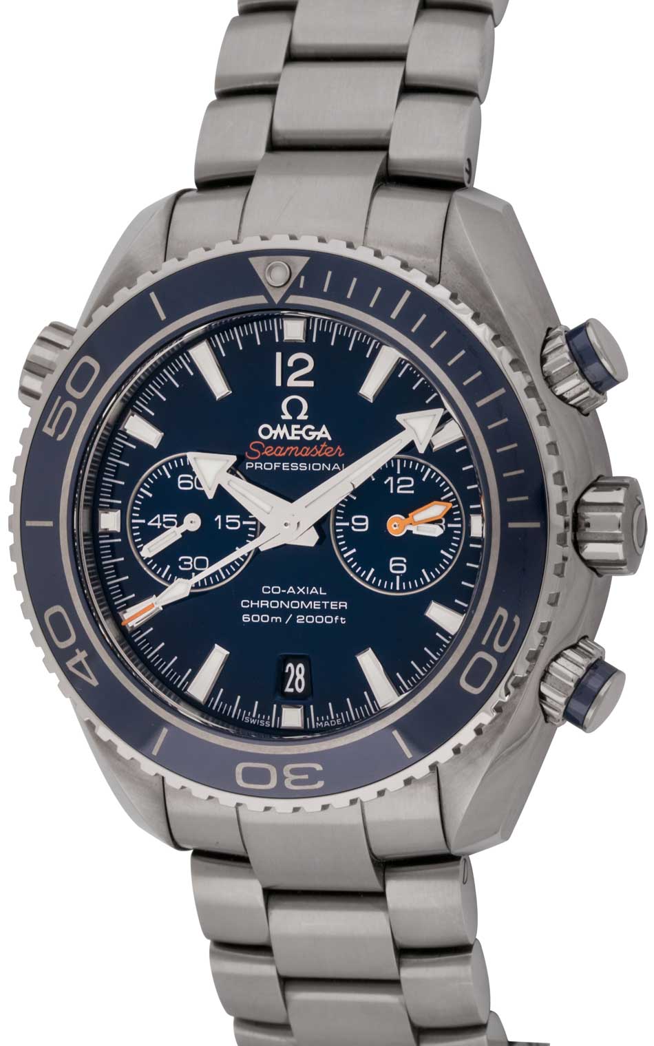 omega seamaster planet ocean chronograph blue