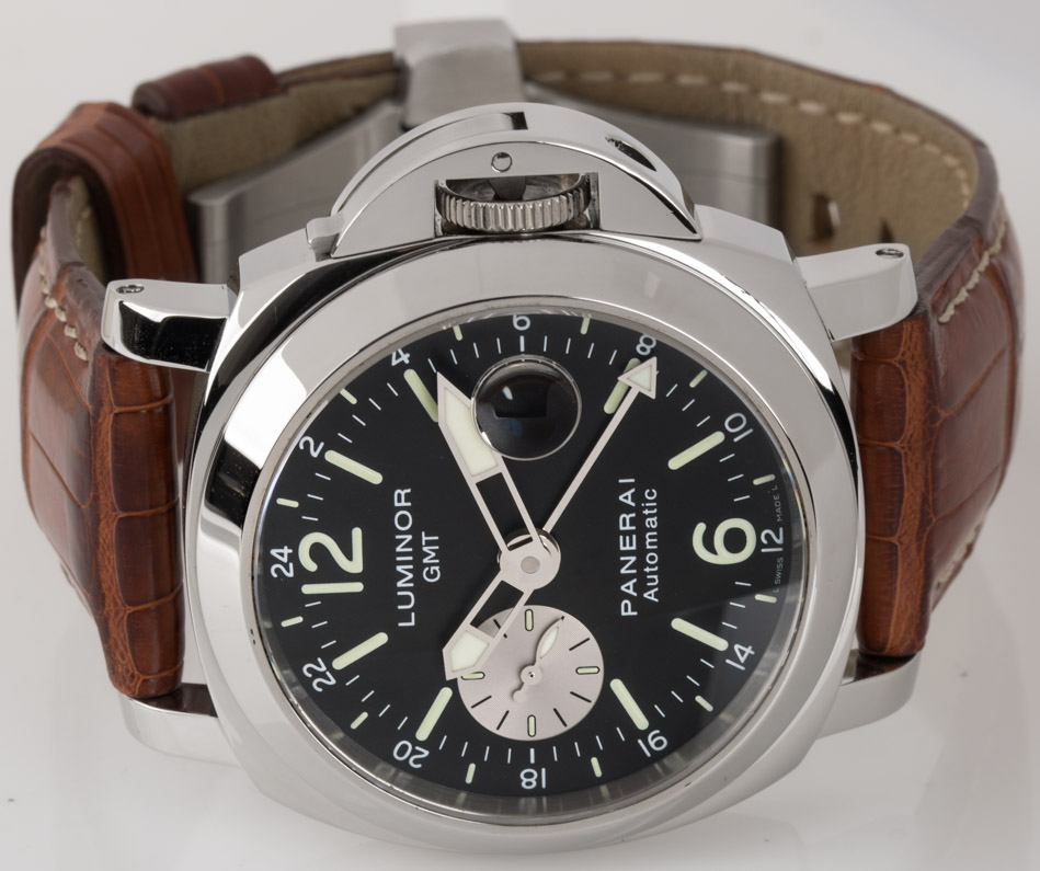 Panerai - Luminor GMT : PAM 88 : SOLD OUT : black dial on brown