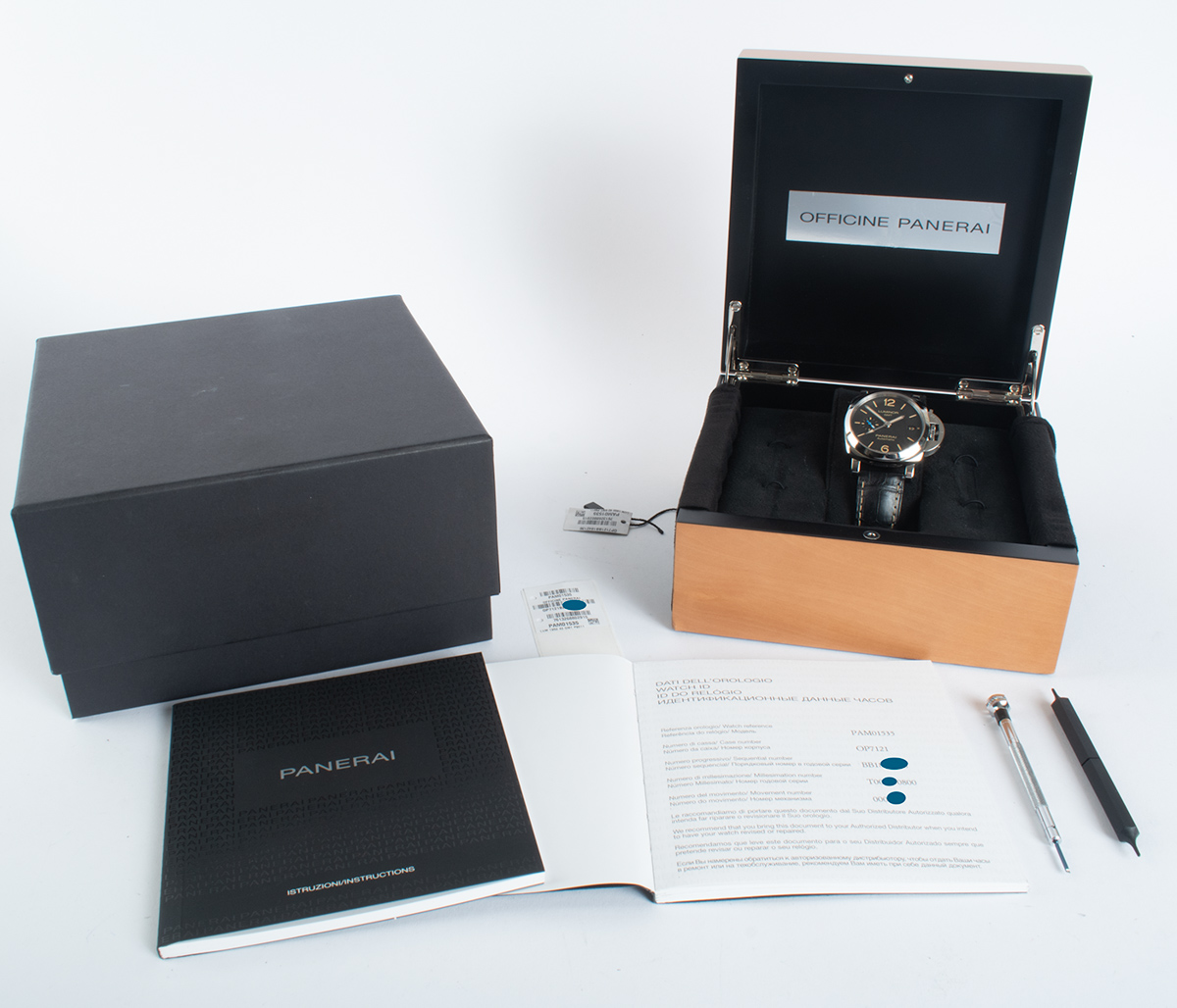 PAM様資料 Panerai Luminor 1950 3 Days GMT PAM01535 - SOLD OUT - 2018 Black