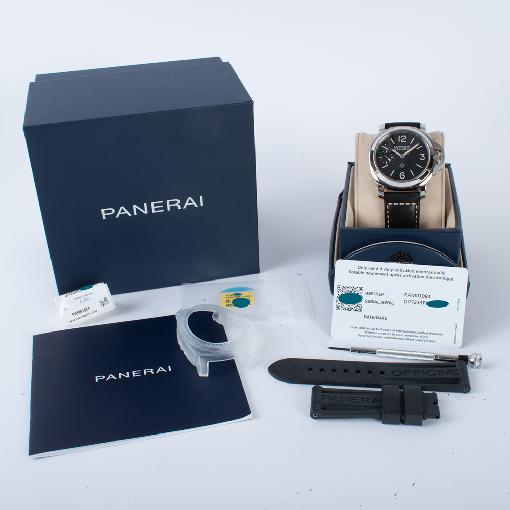 Panerai Luminor Logo PAM01084 - 2025 Black Dial, Steel, 44mm, Full