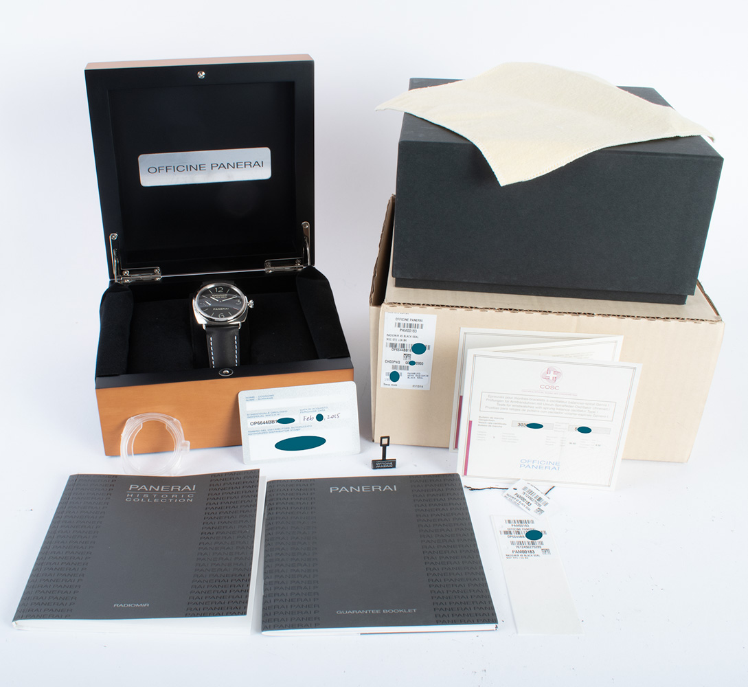 Panerai Radiomir Black Seal PAM00183 - 2015 Black 'Sandwich' Dial